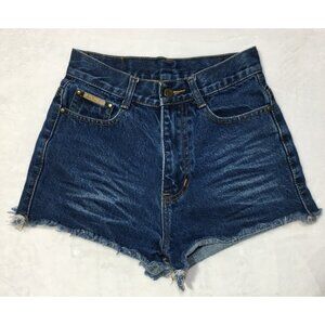 Look Trend 1977 Blue Jean Cut Off Shorts Cotton Denim Retro Booty M Women 27 x 2